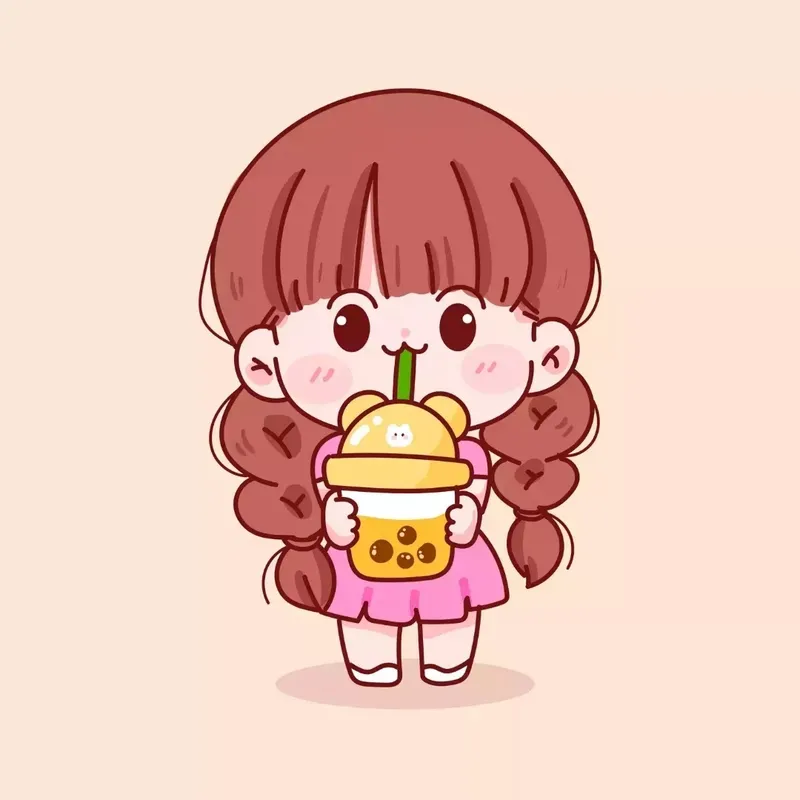 Hình ảnh chibi trà sữa 8